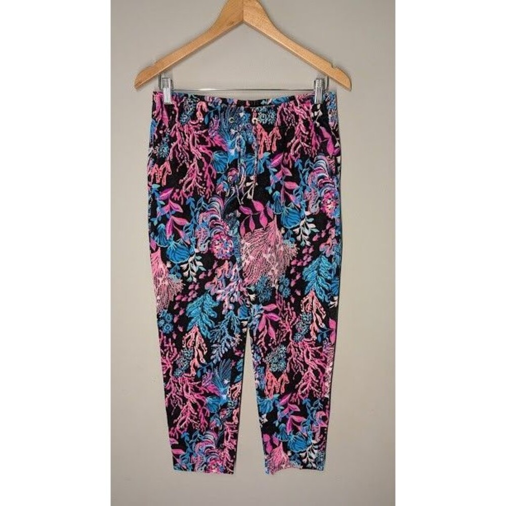 Lilly Pulitzer Emora Knit Pant Twilight Coral Beach Resort Coastal Pants Small